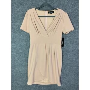 NEW Lulus Marena‎ Blush Pink Short Sleeve Mini Dress SZ S